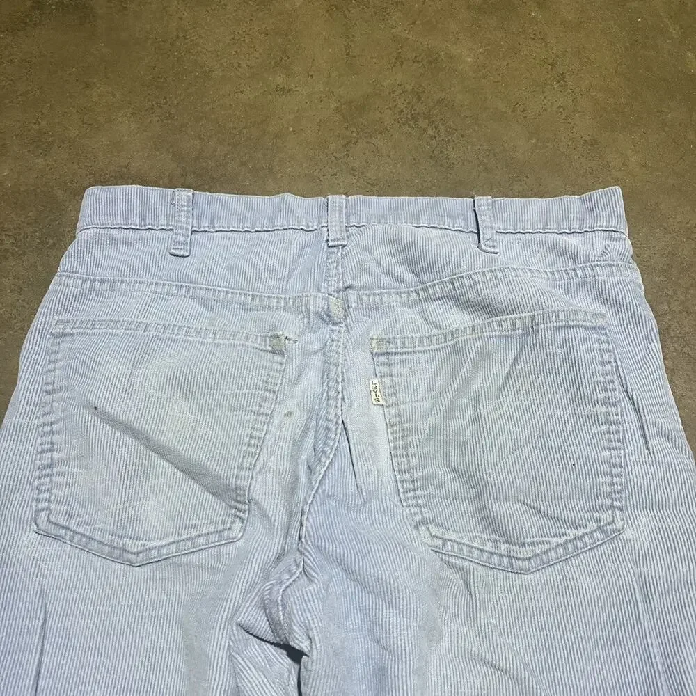 Vintage 70s Levi's 519 Blue Slim Fit Corduroy Pants 32x31